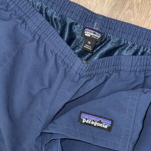 Patagonia Baggies Shorts 5" Men's XL Navy Blue Netplus Shells Lined Stretch